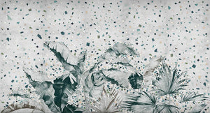 Growing Terrazzo in Green - Cobalt - MU12016 - Digital Print - Muance - Kube Contract