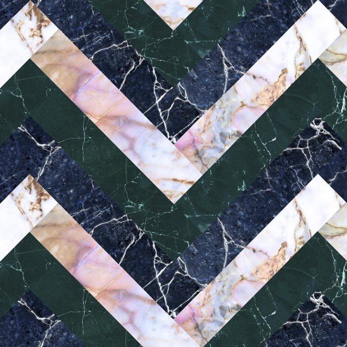 Mid-Century Modern – Marble Herringbone