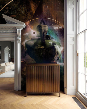 Cosmic Wonder in Multi - Cobalt - MU12103 - Digital Print - Muance - Kube Contract