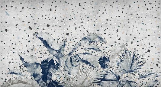 Growing Terrazzo in Blue - Cobalt - MU12017 - Digital Print - Muance - Kube Contract