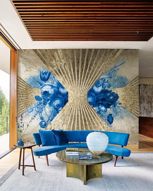 Royal Awakening in Blue - Cobalt - MU12052 - Digital Print - Muance - Kube Contract