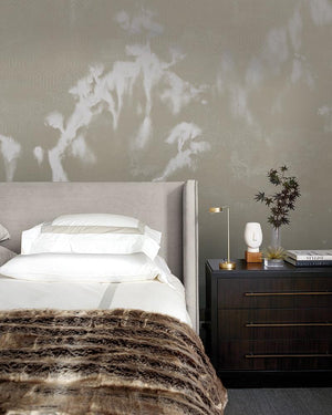 Shangri-la in Taupe - Cobalt - MU12076 - Digital Print - Muance - Kube Contract