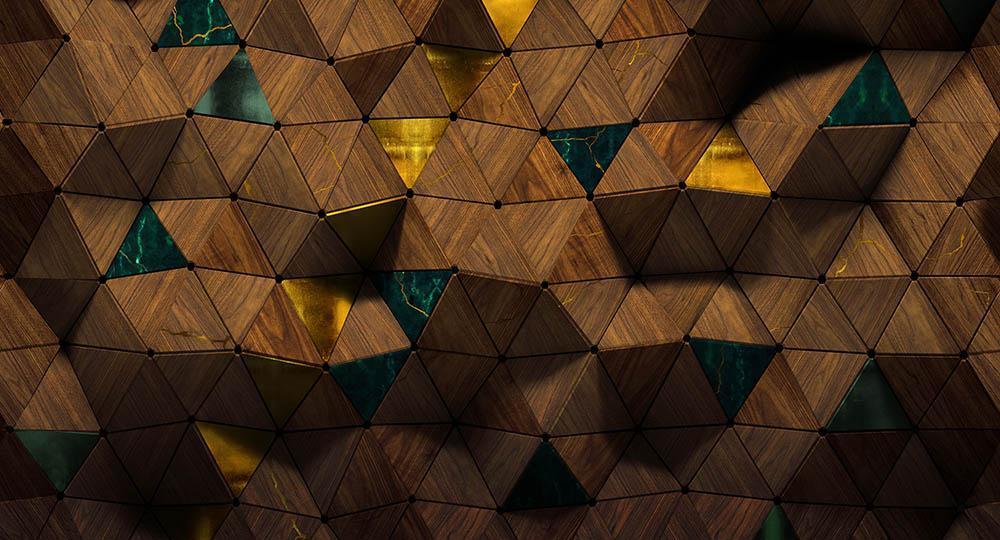 Wall of Manu in Brown - Cobalt - MU12011 - Digital Print - Muance - Kube Contract
