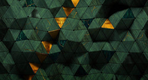 Wall of Manu in Green - Cobalt - MU12010 - Digital Print - Muance - Kube Contract
